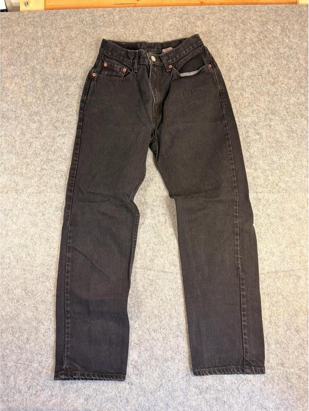 Vintage Levi's 512 Jeans Womens 7 S Black Denim Slim Fit Straight Leg 90s